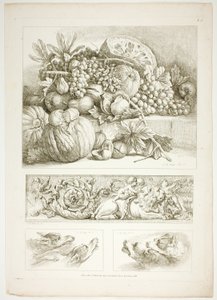Tafel Drei von 38 aus Oeuvres de J. B. Huet von Jean Baptiste Huet