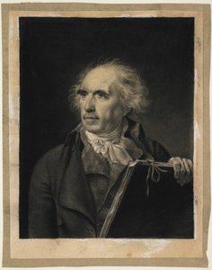 Porträt von Hubert Robert, ca. 1798-99 (schwarze und weiße Kreide) von Jean Baptiste Isabey