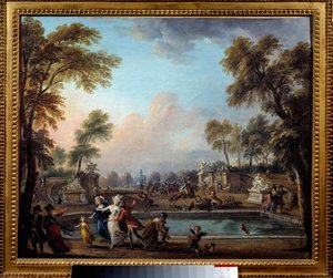Der Angriff des Prinzen von Lambesc im Jardin des Tuileries am 12. Juli von Jean Baptiste Lallemand