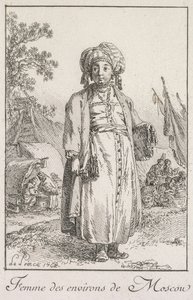 Frau aus den Vororten von Moskau, 1768 von Jean Baptiste Le Prince
