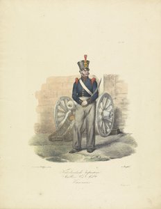 Kanonier, 1820-1825 von Jean Baptiste Madou