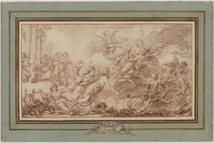 Boreas entführt Oreithyia, ca. 1755-1760 von Jean Baptiste Marie Pierre