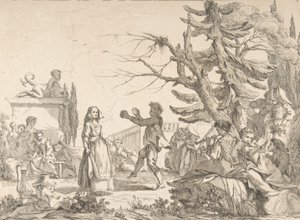 Improvisierter Tanz Le Bal improvisé, 1742 von Jean Baptiste Marie Pierre