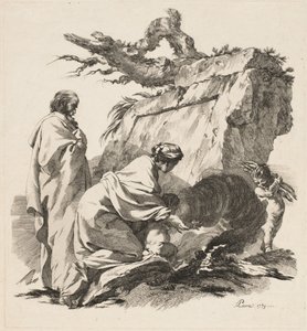 Ruhe auf der Flucht nach Ägypten von Jean Baptiste Marie Pierre