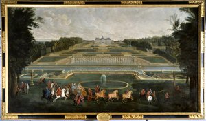 Marie Lescszinska, Königin von Frankreich (1703-1768) in den Gärten des Schlosses Vaux Le Vicomte