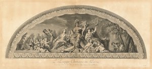 Das christliche Europa in Frieden, Zentrum des Salons des Friedens neben den Gemächern der Königin [Tafel 45] von Jean Baptiste Masse