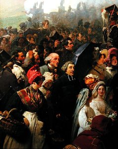 König Louis-Philippe (1773-1850) besucht das alte Schlachtfeld von Valmy, 8. Juni 1831 (Detail)