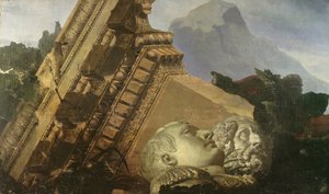 Die Zeit zeigt die Zerstörung, die sie bringt, Studie für die Decke im Louvre
