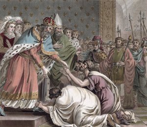 Karl der Große empfängt die Botschafter des Kaisers des Ostens, 1789
