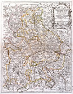 Karte von Bayern (Deutschland)