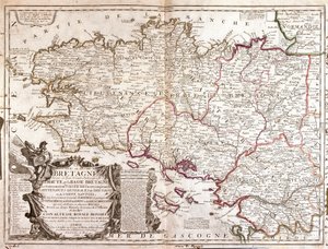 Karte der Bretagne (Frankreich)