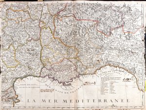 Karte von Dauphiné und Provence (Frankreich)