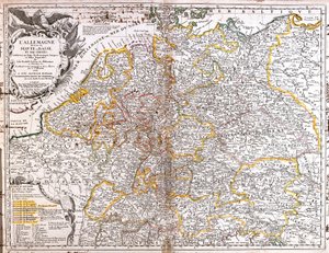 Karte von Deutschland (1703) von Jean Baptiste Nolin