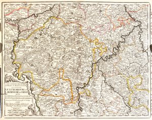 Karte von Luxemburg und der Diözese Trier (Deutschland) von Jean Baptiste Nolin