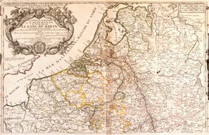 Karte von Westdeutschland und den Niederlanden