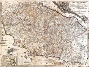 Karte der kirchlichen Gebiete in Italien