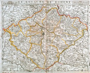 Karte des Königreichs Böhmen (Tschechische Republik) von Jean Baptiste Nolin