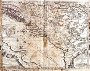 Karte des Königreichs Dalmatien (heutiges Kroatien und Montenegro), an der Küste des Golfs von Venedig (Adriatisches Meer)