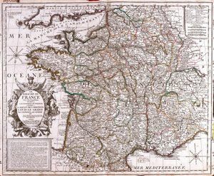 Karte des Königreichs Frankreich