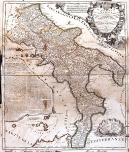 Karte des Königreichs Neapel (Italien)