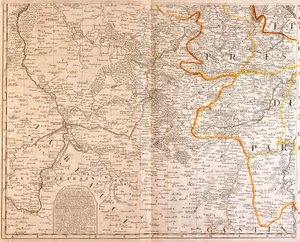 Karte des Südwestens der Île-de-France von Jean Baptiste Nolin