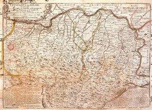 Karte des Gebiets von Parma, Italien