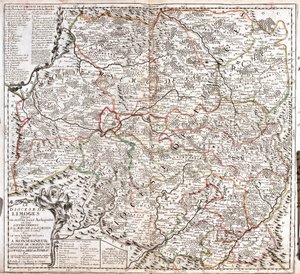 Karte der Diözese Limoges (Frankreich) von Jean Baptiste Nolin