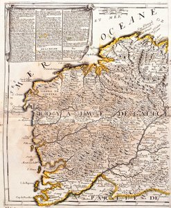 Karte des Königreichs Galicien (Spanien)