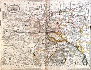 Karte des nordwestlichen Teils des Königreichs Ungarn von Jean Baptiste Nolin