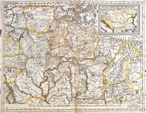 Karte des nordöstlichen Teils des Königreichs Ungarn von Jean Baptiste Nolin
