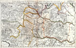 Karte des südwestlichen Teils des Königreichs Ungarn
