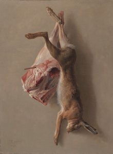 Ein Hase und ein Lammbein, 1742