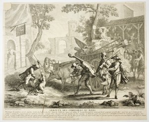 Ankunft der Komödianten von Jean Baptiste Oudry