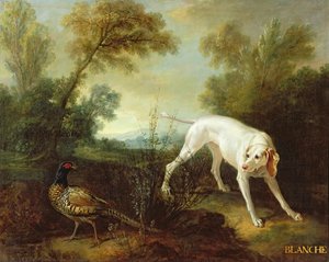 Blanche, Hündin des königlichen Jagdmeute
