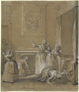 Man findet die Leiche des versteckten Gastgebers von Jean Baptiste Oudry
