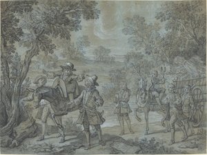 Ragotin deklamiert Verse; Bauern glauben, dass er predigt von Jean Baptiste Oudry