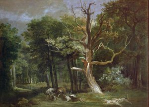 Wolfsjagd im Wald von Saint-Germain, 1748