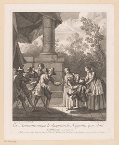 Groll schneidet Ragotin den Hut ab von Jean Baptiste Oudry