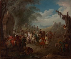Truppen auf dem Marsch, ca. 1725