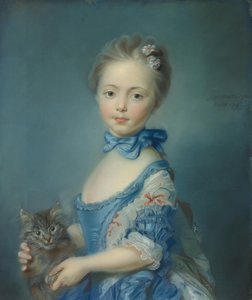 Ein Mädchen mit einem Kätzchen