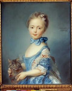 Porträt des jungen Mädchens mit Katze
