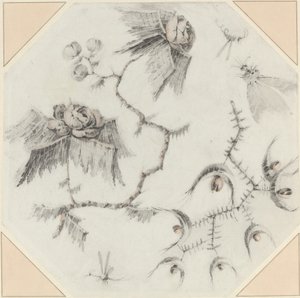 Fantasievolle Blumen und Käfer von Jean Baptiste Pillement