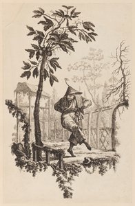 Figur unter einem Ast von Jean Baptiste Pillement