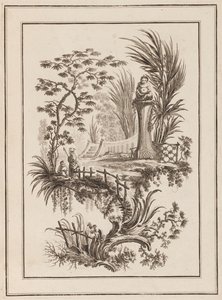 Figuren im Garten von Jean Baptiste Pillement