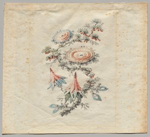 Blumenstickerei-Design für die Seidenmanufaktur von Lyon