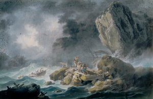 Sturm und Schiffbrüche von Jean Baptiste Pillement