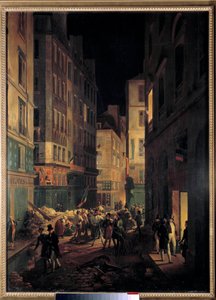 Episode der Revolution von 1830: Louis-Philippe, Herzog von Orléans, erreicht den Palais-Royal von Jean Baptiste Prudent Carbillet
