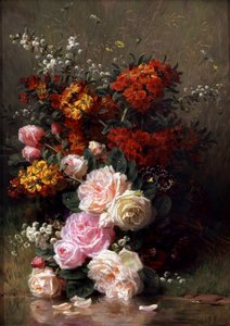 Sommerblumen (einschließlich Rosen und Geranien)