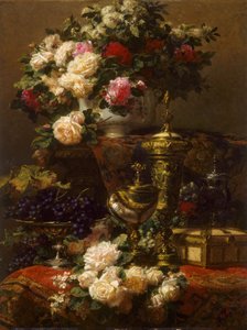 Blumen und Früchte