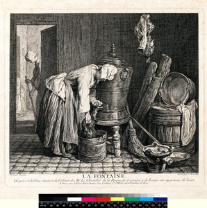 La Fontaine, graviert von Charles Nicolas Cochin I